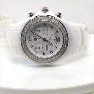 Michele Tahitian Chronograph White Diamond Watch